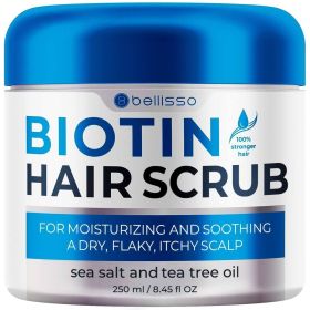 Biotin Hair Scrub with sea salt and tea tree oil 8.45 fl oz 250 ml