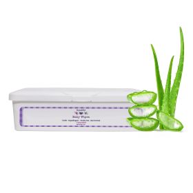 Baby Cleaning Wipes 7" x 8". Pack of 40 Non-Sterile Pre-Moistened Wipes in Tub. Unscented Water Based Baby Wipes with Aloe and Lanolin. Hypoallergenic