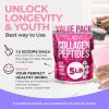 Collagen Peptides Powder for Women Hydrolyzed Collagen Protein Types I and III Non GMO Grass Fed Gluten Free Kosher and Pareve Unflavored Easy to Mix