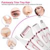 4 In 1 Electric Razor for Women Painless Grooming Kit Rechargeable Eyebrow Nose Hair Pubic Hair Bikini Trimmer Face Shaver