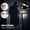 Folding Seat Cane (220lbs): 5-Level Height Adjust, LED Light, Anti-Slip Pads, Aluminum Alloy, Bonus Cushion/3 Foot Pads for Elder-Blue